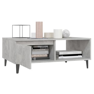 vidaXL Τραπεζάκι Σαλονιού Γκρι Σκυρ. 90x60x35cm Επεξεργασμένο Ξύλο 1 τεμ.