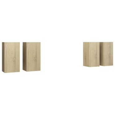 vidaXL Έπιπλα Τηλεόρασης 4 τεμ. Sonoma Δρυς 30,5x30x60cm Επεξ. Ξύλο