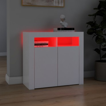 vidaXL Ντουλάπι με LED Λευκό 80x35x75cm 1 τεμ.