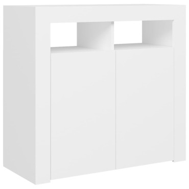 vidaXL Ντουλάπι με LED Λευκό 80x35x75cm 1 τεμ.