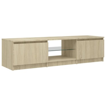 vidaXL Έπιπλο Τηλεόρασης με LED Sonoma Δρυς 140x40x36cm