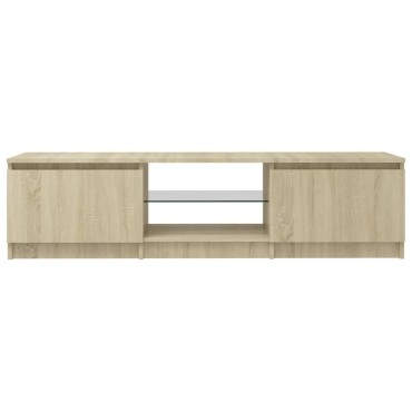 vidaXL Έπιπλο Τηλεόρασης με LED Sonoma Δρυς 140x40x36cm