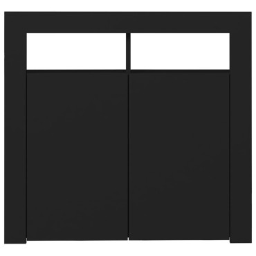 vidaXL Ντουλάπι με LED Μαύρο 80x35x75cm 1 τεμ.