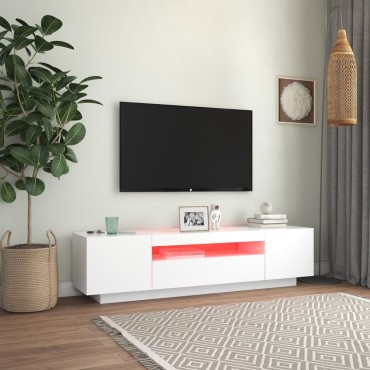 vidaXL Έπιπλο Τηλεόρασης με LED Γκρι 160x35x40cm