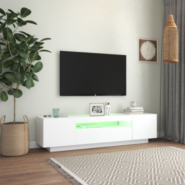vidaXL Έπιπλο Τηλεόρασης με LED Γκρι 160x35x40cm