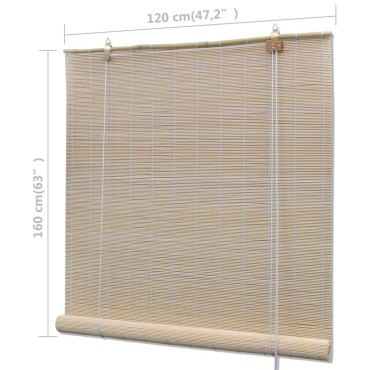 vidaXL Στόρια Σκίασης 4 Τεμαχίων 120 x 160 εκ. από Φυσικό Μπαμπού