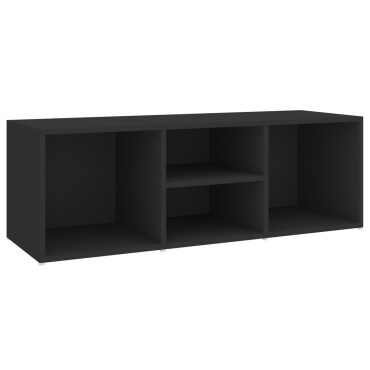 vidaXL Πάγκος Αποθήκευσης Παπουτσιών Μαύρος 105x35x35cm Επεξ. Ξύλο