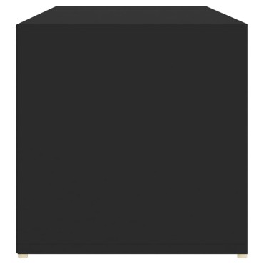 vidaXL Πάγκος Αποθήκευσης Παπουτσιών Μαύρος 105x35x35cm Επεξ. Ξύλο