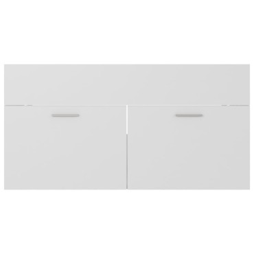vidaXL Ντουλάπι Νιπτήρα Λευκό 90x38,5x46cm από Επεξ. Ξύλο 1 τεμ.