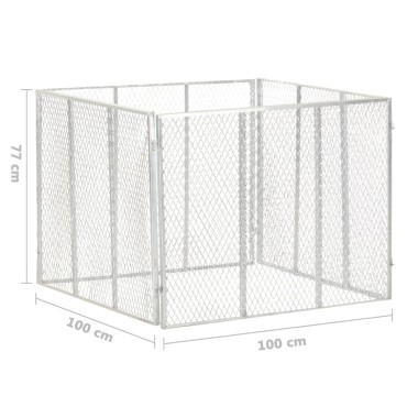 vidaXL Κομποστοποιητής Κήπου 100 x 100 x 77 εκ. Γαλβανισμένος Σίδηρος