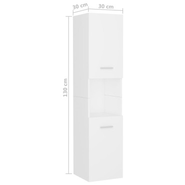 vidaXL Σετ Επίπλων Μπάνιου Λευκό από Επεξ. Ξύλο 60x38,5x46cm