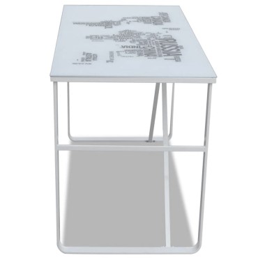 Γραφείο Ορθογώνιο με Σχέδιο Χάρτη 120x60x75cm 1 τεμ.