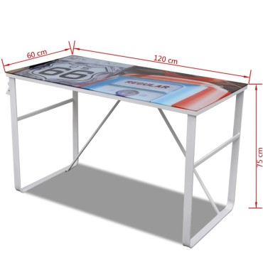 Γραφείο Ορθογώνιο με Μοναδικό Σχέδιο 120x60x75cm 1 τεμ.