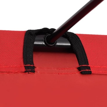 vidaXL Κρεβάτια Κάμπινγκ 2τεμ Κόκκινα 180x60x19εκ Ύφασ. Oxford/Ατσάλι