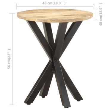 vidaXL Τραπεζάκι Βοηθητικό 48x48x56cm από Μασίφ Ξύλο Μάνγκο 1 τεμ.