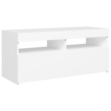 vidaXL Έπιπλο Τηλεόρασης με LED Λευκό 90x35x40cm