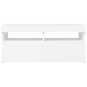 vidaXL Έπιπλο Τηλεόρασης με LED Λευκό 90x35x40cm