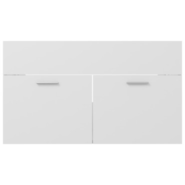 vidaXL Ντουλάπι Νιπτήρα Λευκό 80x38,5x46cm από Επεξ. Ξύλο 1 τεμ.