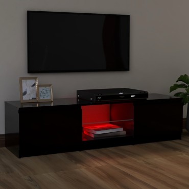 vidaXL Έπιπλο Τηλεόρασης με LED Μαύρο 120x30x35,5cm