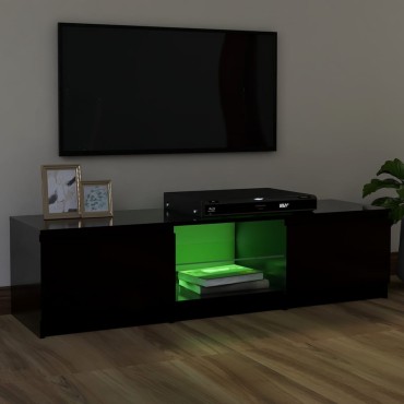 vidaXL Έπιπλο Τηλεόρασης με LED Μαύρο 120x30x35,5cm
