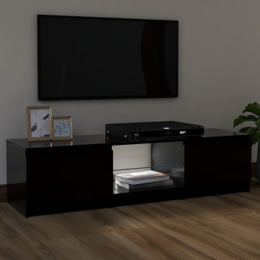 vidaXL Έπιπλο Τηλεόρασης με LED Μαύρο 120x30x35,5cm