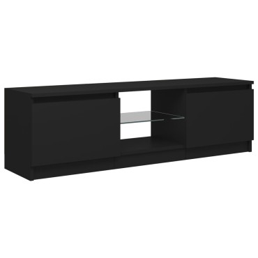 vidaXL Έπιπλο Τηλεόρασης με LED Μαύρο 120x30x35,5cm