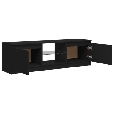 vidaXL Έπιπλο Τηλεόρασης με LED Μαύρο 120x30x35,5cm