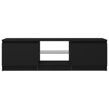 vidaXL Έπιπλο Τηλεόρασης με LED Μαύρο 120x30x35,5cm
