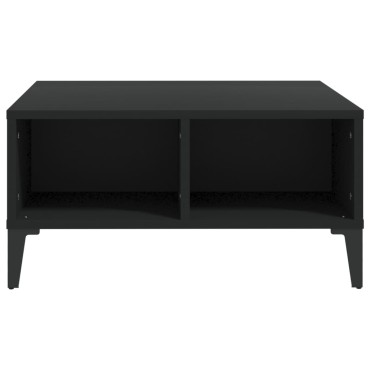 vidaXL Τραπεζάκι Σαλονιού Μαύρο 60x60x30cm από Μοριοσανίδα 1 τεμ.