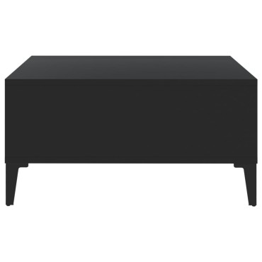 vidaXL Τραπεζάκι Σαλονιού Μαύρο 60x60x30cm από Μοριοσανίδα 1 τεμ.