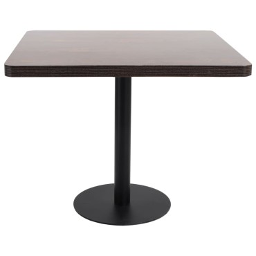 vidaXL Τραπέζι Bistro Σκούρο Καφέ 80x80cm από MDF 1 τεμ.