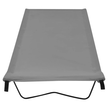 vidaXL Κρεβάτι Κάμπινγκ Γκρι 180x60x19εκ. Ύφασμα Oxford και Ατσάλι