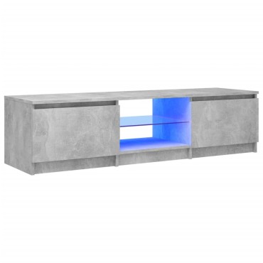 vidaXL Έπιπλο Τηλεόρασης με LED Γκρι Σκυροδέματος 140x40x36cm