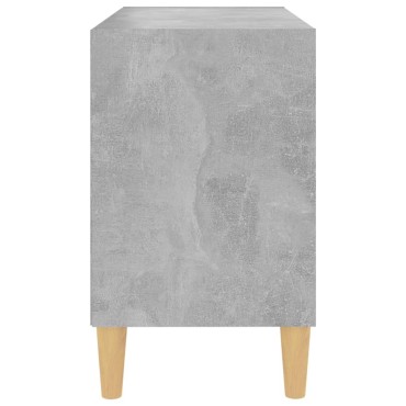 vidaXL Έπιπλο Τηλεόρασης Γκρι Σκυρ. 69,5x30x50cm με Μασίφ Ξύλινα Πόδια