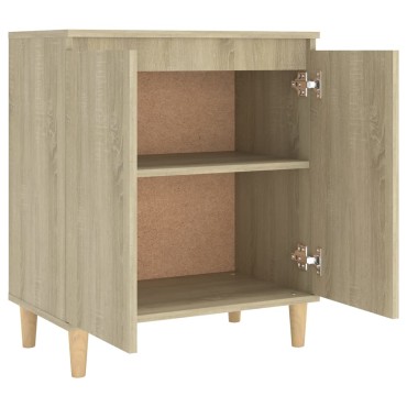 vidaXL Μπουφές Sonoma Δρυς 60x35x70cm από Επεξ. Ξύλο με Ξύλινα Πόδια 1 τεμ.