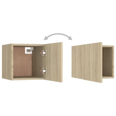vidaXL Έπιπλα Τηλεόρασης Κρεμαστά 2 τεμ. Sonoma Δρυς 30,5x30x30εκ