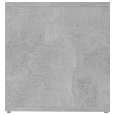 vidaXL Έπιπλο Τηλεόρασης Γκρι Σκυροδέματος 72x35x36,5cm Επεξ. Ξύλο