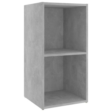 vidaXL Έπιπλο Τηλεόρασης Γκρι Σκυροδέματος 72x35x36,5cm Επεξ. Ξύλο