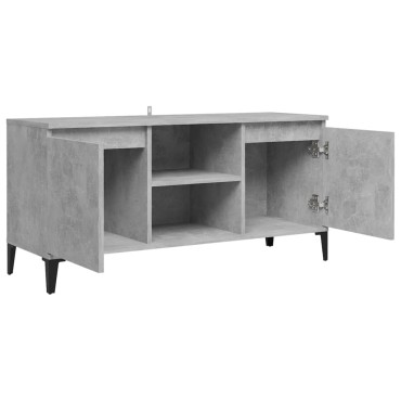vidaXL Έπιπλο Τηλεόρασης Γκρι Σκυρ. 103,5x35x50cm Μεταλλικά Πόδια