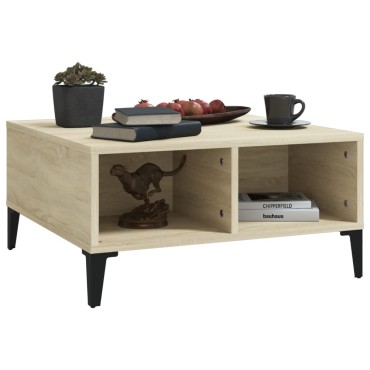 vidaXL Τραπεζάκι Σαλονιού Sonoma Δρυς 60x60x30cm Επεξεργασμένο Ξύλο 1 τεμ.