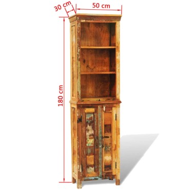 vidaXL Βιβλιοθήκη Vintage από Μασίφ Ανακυκλωμένο Ξύλο 50x30x180cm 1 τεμ.