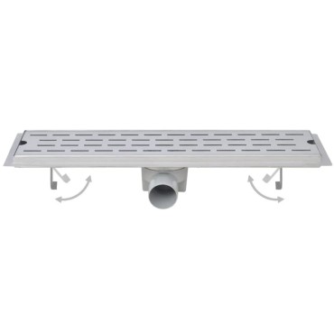 vidaXL Σιφόνια Ντουζιέρας Γραμμικά 2 τεμ. 930x140χιλ. Ανοξ. Ατσάλι