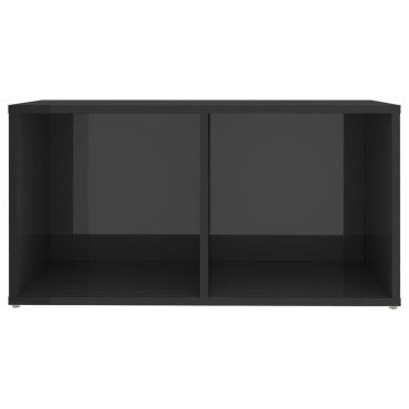 vidaXL Έπιπλα Τηλεόρασης 4 τεμ. Γυαλ. Γκρι 72x35x36,5cm Επεξ. Ξύλο