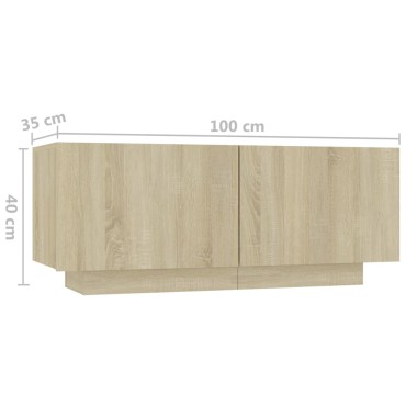 vidaXL Κομοδίνο Sonoma Δρυς 100x35x40cm Επεξεργασμένο Ξύλο 1 τεμ.