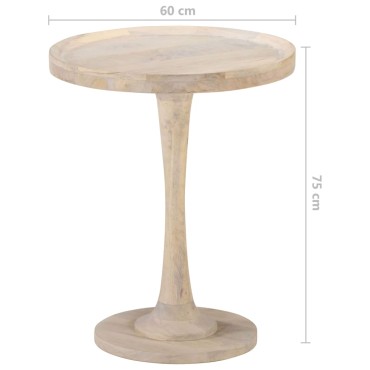 vidaXL Τραπεζάκι Βοηθητικό 60x75cm από Μασίφ Ξύλο Μάνγκο 1 τεμ.