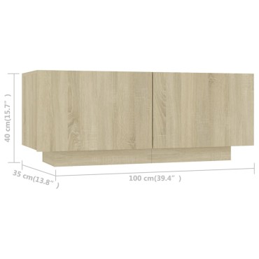 vidaXL Έπιπλο Τηλεόρασης Sonoma Δρυς 100x35x40cm Επεξ. Ξύλο