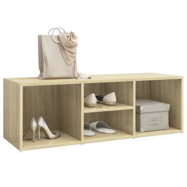 vidaXL Πάγκος Αποθήκ. Παπουτσιών Sonoma Δρυς 105x35x35cm Επεξ. Ξύλο