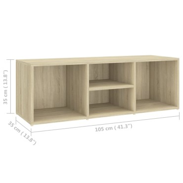 vidaXL Πάγκος Αποθήκ. Παπουτσιών Sonoma Δρυς 105x35x35cm Επεξ. Ξύλο