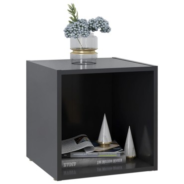 vidaXL Έπιπλα Τηλεόρασης 2 τεμ. Γκρι 37x35x37cm από Επεξ. Ξύλο