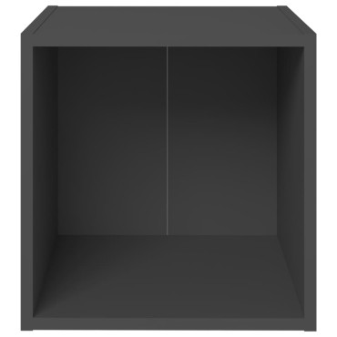 vidaXL Έπιπλα Τηλεόρασης 2 τεμ. Γκρι 37x35x37cm από Επεξ. Ξύλο
